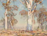 Golden Summer, Hahndorf by Hans Heysen, 1911, watercolour on paper, sold Dec 2015
