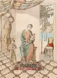 Madonna And Child by Justin O’brien, c.1971, pen and ink and watercolour on paper, sold Dec 2015