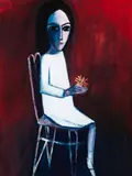 The Girl In White by Robert Dickerson, oil on canvas, sold Dec 2015