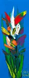 Wild Orchids by Pro Hart, oil on paper, sold Dec 2015