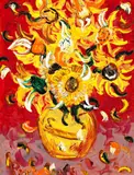 Sunflowers Ii by John Perceval, oil on canvas, sold Dec 2015