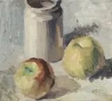 Still Life by Godfrey Miller, c. 1930-35, oil on canvas on board, sold Dec 2015