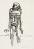 Desert Nomad by Russell Drysdale, 1961, ink and wash on paper, sold Dec 2015