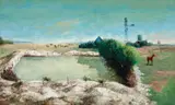 Moorelands Dam by Sali Herman, 1952, oil on canvas, sold Dec 2015