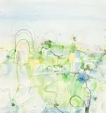 Early Morning, Frog Movements by John Olsen, watercolour, gouache and pastel on paper, sold Aug 2015