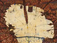 Water Flowing Into Lake Eyre by John Olsen, 1992, oil on canvas, sold Aug 2015