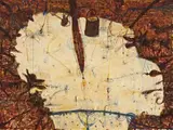 Water Flowing Into Lake Eyre by John Olsen, 1992, oil on canvas, sold Aug 2015