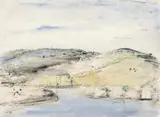 Werri Creek by Lloyd Rees, 1969, watercolour and pen on paper, sold Aug 2015
