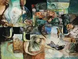 Fugue On The Theme Of Ariadne by James Gleeson, 1956, oil on composition board, sold Aug 2015