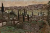 View Of Brussa by Roger Fry, 1911, oil on board, sold Aug 2015