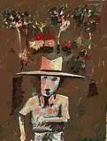 Farmer With Judith Wright’S House In The Background by Charles Blackman, oil on composition board, sold Aug 2015