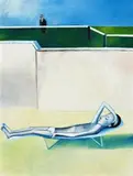 The Sunbather by Robert Dickerson, 1987, synthetic polymer paint on composition board, sold Aug 2015