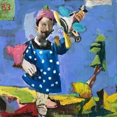 Horizontal And Vertical by McLean Edwards, 2006, oil on canvas, sold Aug 2015