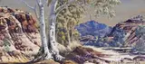 Haasts Bluff by Albert Namatjira, c.1945, watercolour on beanwood panel, sold Aug 2015