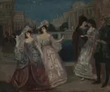 Les Danseuses by Charles Conder, oil on canvas, sold Aug 2015