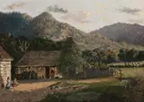 First School House At Dandenong by Henricus Leonardus van den Houten, 1861, oil on canvas, sold Aug 2015