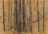 Fallen Tree, Sherbrooke by Fred Williams, 1959, gouache and watercolour on paper on board, sold Aug 2015