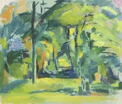 Orchard (Yellow) by John Passmore, 1946, oil on canvas, sold Aug 2015