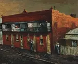 Street Scene by Sali Herman, 1960, oil on canvas, sold Aug 2015