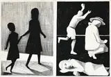 Children by Charles Blackman, charcoal on paper, sold Aug 2015