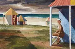 Tamarama by Jeffrey Smart, 1954, oil on composition board, sold May 2015