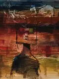 Ned Kelly by Sidney Nolan, 1960, synthetic polymer paint and polyvinyl acetate on composition board, offered May 2015