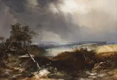 Storm Over North Head by Conrad Martens, 1856, watercolour heightened with gouache and gum arabic on paper, sold May 2015
