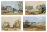 (I) THE LODGE, A. JEFFRIES [SIC] ESQ. CANTERBURY HOUSE, c.1860; (II) CANTERBURY HOUSE: THE DRIVE, c.1860; (III) CANTERBURY HOUSE, THE SEAT OF MR ARTHUR JEFFRIES by Conrad Martens, c.1860, watercolour and gouache on paper, sold May 2015