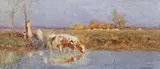 Twilight Landscape by J J Hilder, watercolour on paper, sold May 2015