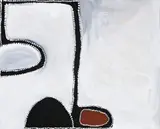 Untitled by Paddy Bedford, 2003, ochres and pigment with synthetic binder on composition board, sold May 2015