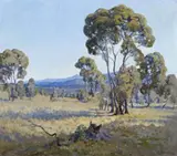 Silver And Blue, Woodside by Horace Trenerry, 1924, oil on canvas on board, offered May 2015