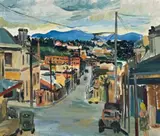 Gertrude Street, Collingwood by Lina Bryans, 1948, oil on board, sold May 2015