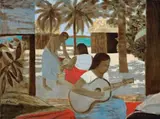 Island Music by Ray Crooke, oil on canvas on board, sold May 2015