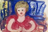 Young Girl by Danila Vassilieff, 1956, watercolour and gouache on paper, offered May 2015