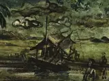 Koki Beach, New Guinea by William Dobell, 1955, oil on wood panel, offered May 2015