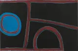 Untitled by Paddy Bedford, 2003, gouache and blue chalk on crescent board, sold Mar 2015