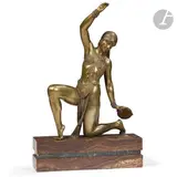 Danseuse du Cachemire dit aussi Kashmiri dancer, modèle créé vers 1925 Importante by Demeter H. Chipăruş, Épreuve en bronze patiné, sold Mar 2025