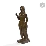 (CHARLES LONGUET, DIT) Pomone, le modèle crée vers 1940 by Carl-Jean Longuet, Épreuve en bronze à patine brun nuancé, sold Mar 2025
