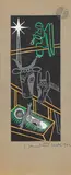 Nativité by Jean Lambert-Rucki, 1950, Gouache sur papier noir monté sur le carton, sold Mar 2025