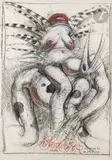 Allégorie de la bêtise by Franciszek Starowieyski, 1986, Fusain et pastel, sold Mar 2025