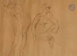 Études de femmes nues by Othon Friesz, Sanguine et crayon noir, sold Dec 2024