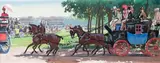 L'Arrivée au champ de course by Maurice Taquoy, 1925, Gouache, sold Dec 2024