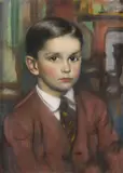 Portrait d'un jeune garçon by Louis Fortuney, 1939, Pastel, sold Dec 2024