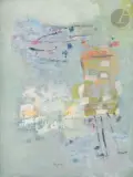 Composition by Camille Bryen, 1975, Gouache, sold Dec 2024