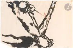 La Corde rouge by Jean-Charles Blais, 1986, Gouache et pastel sur papier, sold Dec 2024