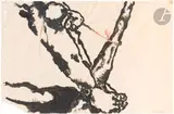 La Corde rouge by Jean-Charles Blais, 1986, Gouache et pastel sur papier, sold Dec 2024