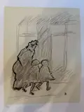 Femme et deux enfants devant une vitrine by Pierre Bonnard, Lithographie, sold Apr 2022