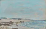 Bord de mer animé by Eugène Boudin, Pastel sur papier, sold Mar 2022