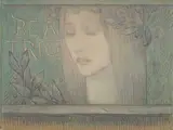 Béatrice by Jeanne Jacquemin, 1897, Pastel et crayon sur papier marouflé sur carton, sold Mar 2022