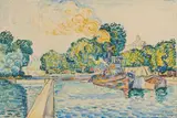 Samois, L'Ecluse by Paul Signac, 1900, Aquarelle et crayon sur papier, sold Mar 2022